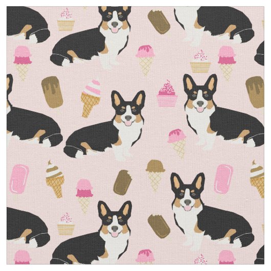Tri Corgi roze ijs Stof (Close Up)