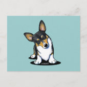 Tri Curious Corgi Briefkaart (Voorkant)
