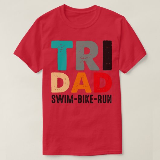 Tri Dad SwimBikeRun Funny Father T-shirt (Design voorkant)