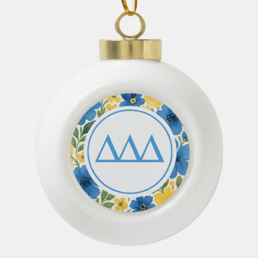 Tri Delta Keramische Bal Ornament (Voorkant)