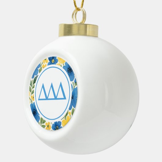 Tri Delta Keramische Bal Ornament (Rechts)