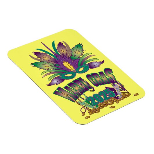 Tri-Feather Mardi Gras 2025 magneet (Rechterzijde)
