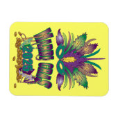 Tri-Feather Mardi Gras 2025 magneet (Horizontaal)
