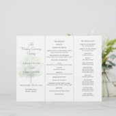 Tri-Fold bruiloft programma Misty tree (Staand voorkant)