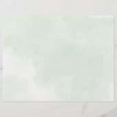 Tri-Fold bruiloft programma Misty tree (Achterkant)