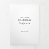 Tri Fold bruiloft uitnodiging Sjabloon (Cover)