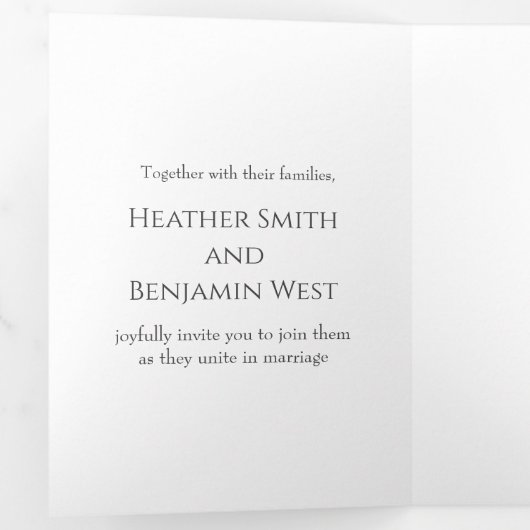 Tri Fold bruiloft uitnodiging Sjabloon (Binnenzijde eerst)