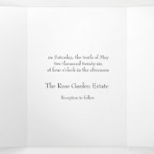 Tri Fold bruiloft uitnodiging Sjabloon (Binnenkant midden)