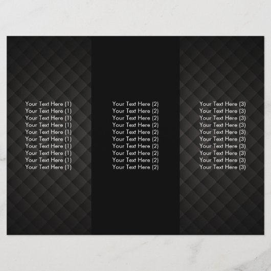 Tri-Fold Elegant Black Glitter Salon Brochures (Achterkant)