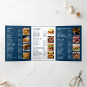 Tri-Fold Flyer-menu Restaurant-restaurant voor vis Drieluik Uitnodiging (Binnen)