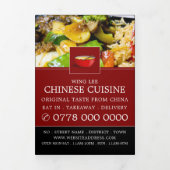 Tri-Fold Flyer van het Chinese restaurant Drieluik Uitnodiging (Cover)