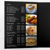 Tri-Fold Flyer van het Chinese restaurant Drieluik Uitnodiging (Binnenzijde eerst)