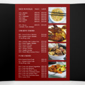 Tri-Fold Flyer van het Chinese restaurant Drieluik Uitnodiging (Binnenkant midden)