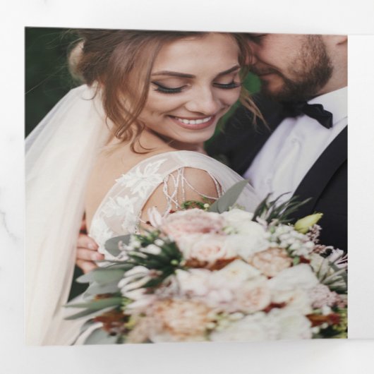 Tri Fold Invitation van de fotogalerie Wreath Elop Drieluik Uitnodiging (Binnenzijde eerst)