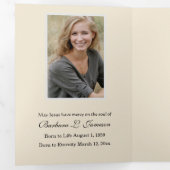 Tri-fold Mother Mary Jesus Catholic Funeral  Drieluik Kaart (Binnenzijde eerst)