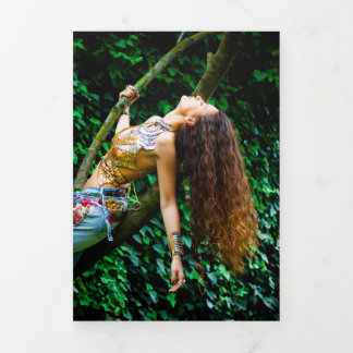 Tri-fold vouwprogramma met foto-omslag drieluik kaart