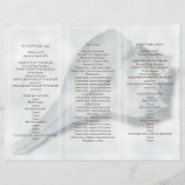 Tri-Fold Wedding Programme Big Whelk Shell (Achterkant)