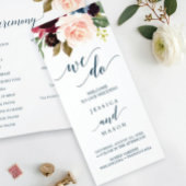 Tri-Fold Wedding Programme bij de Bourgogne Flyer