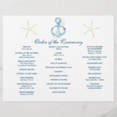 Tri-Fold Wedding Programme voor de Nautical Navy Flyer (Achterkant)