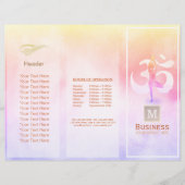 Tri-Fold Yoga Massage Brochures Meditation Pose Om (Voorkant)