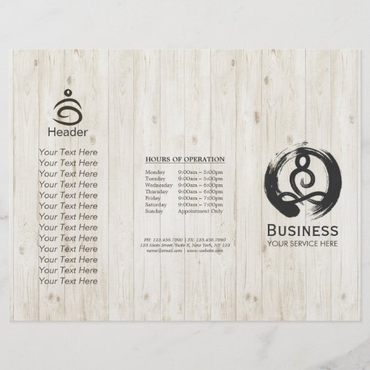 Tri-Fold Yoga Massage Brochures Meditation Posture (Voorkant)