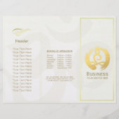 Tri-Fold Yoga Massage Brochures Meditation Posture (Voorkant)