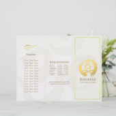 Tri-Fold Yoga Massage Brochures Meditation Posture (Staand voorkant)