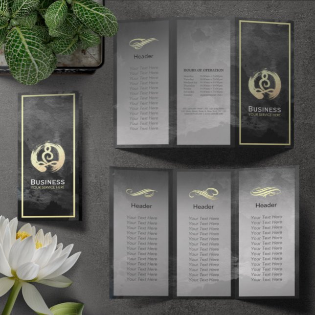 Tri-Fold Yoga Massage Brochures Meditation Posture (Creator heeft geüpload)