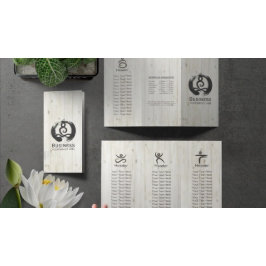 Tri-Fold Yoga Massage Brochures Meditation Posture