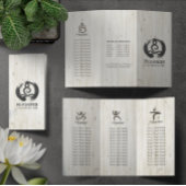 Tri-Fold Yoga Massage Brochures Meditation Posture