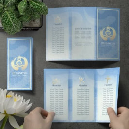 Tri-Fold Yoga Massage Brochures Meditation Posture