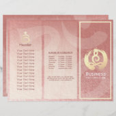 Tri-Fold Yoga Massage Brochures Meditation Posture (Voorkant / Achterkant)