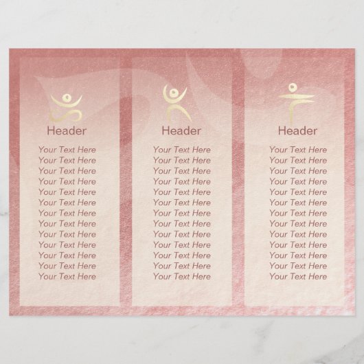 Tri-Fold Yoga Massage Brochures Meditation Posture (Achterkant)