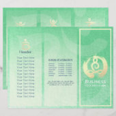 Tri-Fold Yoga-massagebrochures meditatiehouding (Voorkant / Achterkant)