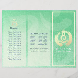 Tri-Fold Yoga-massagebrochures meditatiehouding