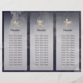 Tri-Fold Yoga Studio Brochures Meditation Pose Om (Achterkant)