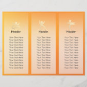 Tri-Fold Yoga Studio Brochures Meditation Pose Om (Achterkant)