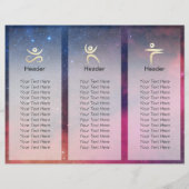 Tri-Fold Yoga Studio Brochures Meditation Pose Om (Achterkant)