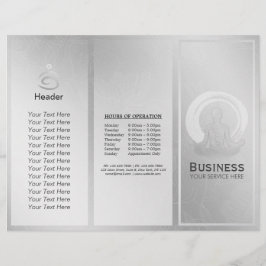 Tri-Fold Yoga Studio Brochures Meditation Pose ZEN