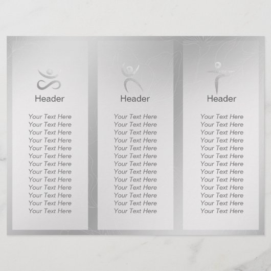 Tri-Fold Yoga Studio Brochures Meditation Studio (Achterkant)