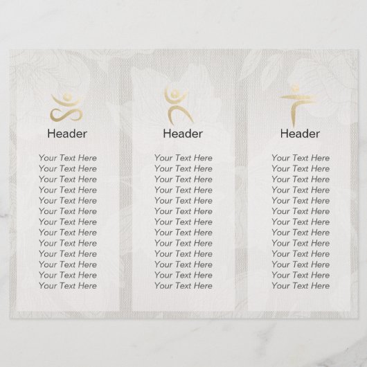 Tri-Fold Yoga Studio Brochures Meditation Studio (Achterkant)