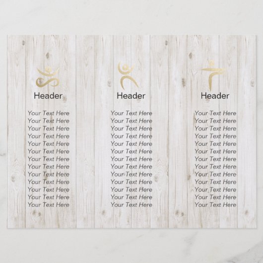 Tri-Fold Yoga Studio Brochures Meditation Studio (Achterkant)