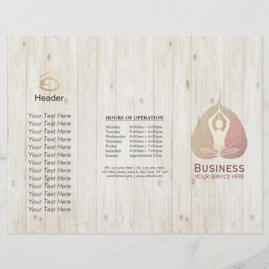 Tri-Fold Yoga Studio Brochures Meditation Studio (Voorkant)