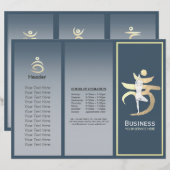 Tri-Fold Yoga Studio Brochures Root Chakra Mantra (Voorkant / Achterkant)