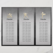 Tri-Fold Yoga Studio Life Coach Brochure Om Symbol (Achterkant)