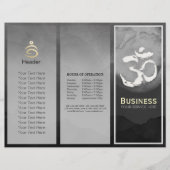 Tri-Fold Yoga Studio Life Coach Brochure Om Symbol (Voorkant)