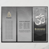 Tri-Fold Yoga Studio Life Coach Brochure Om Symbol (Voorkant)