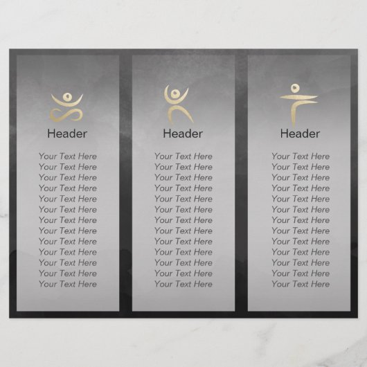 Tri-Fold Yoga Studio Life Coach Brochure Om Symbol (Achterkant)