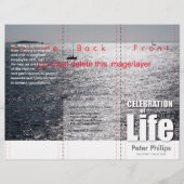 Tri-Fold Zee Aangepaste Herdenkingsdienst Programm (Voorkant)