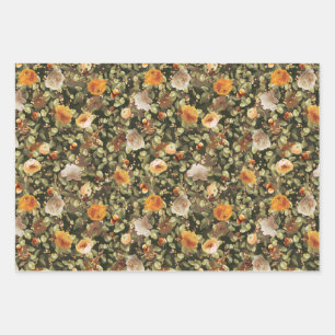 Tri-Garden Bloem Motief Vintage Inpakvellen Inpakpapier Vel